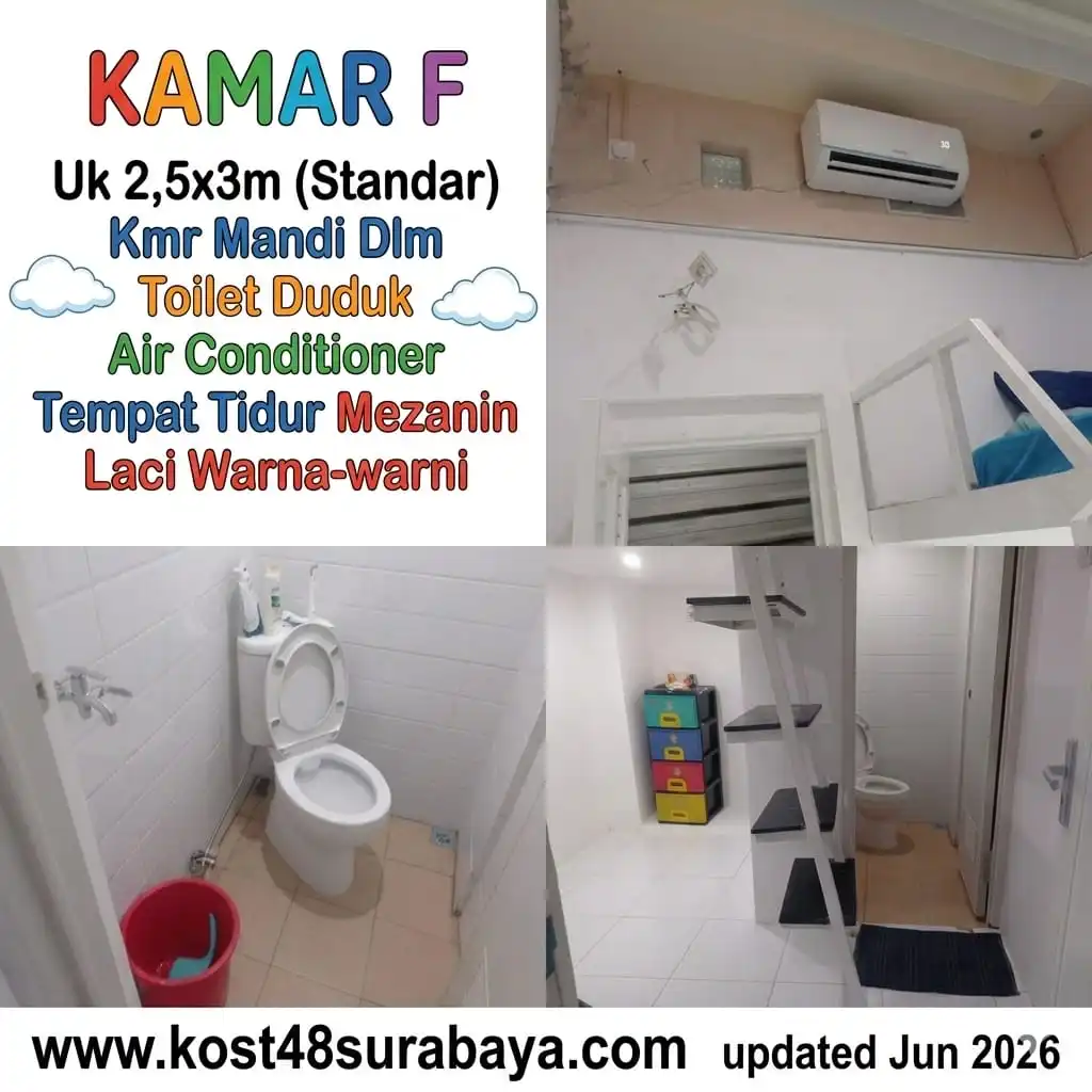Foto Kamar F2 (Deluxe Room)  Kost Surabaya